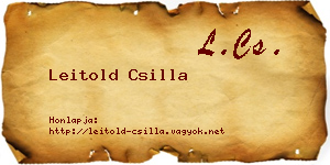 Leitold Csilla névjegykártya